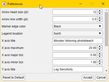The preferences dialog.